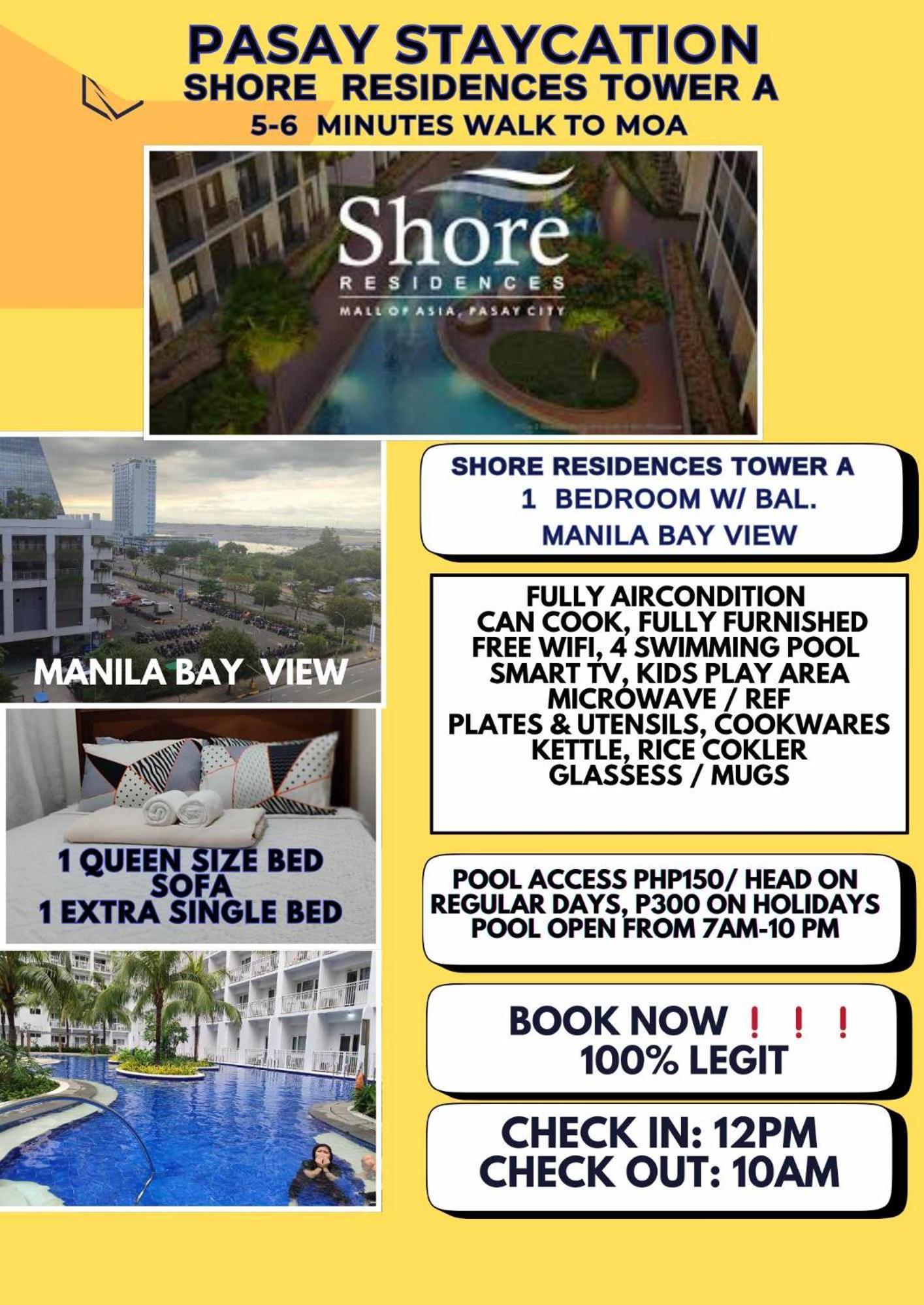 Staycation At Shore Residences Tower A Near Moa With Manila Bay View Room photo